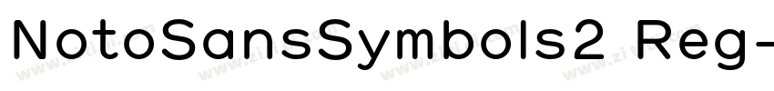 NotoSansSymbols2 Reg字体转换